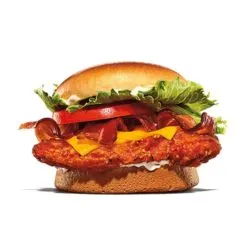 Spicy Crispy Chicken Sandwich with Bacon & Cheese