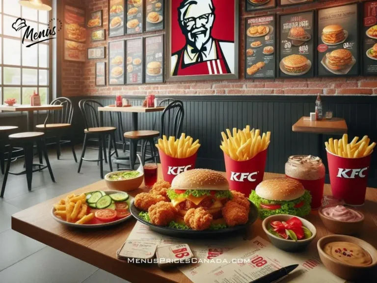 KFC Menu Prices Quebec City, Ontario 2024