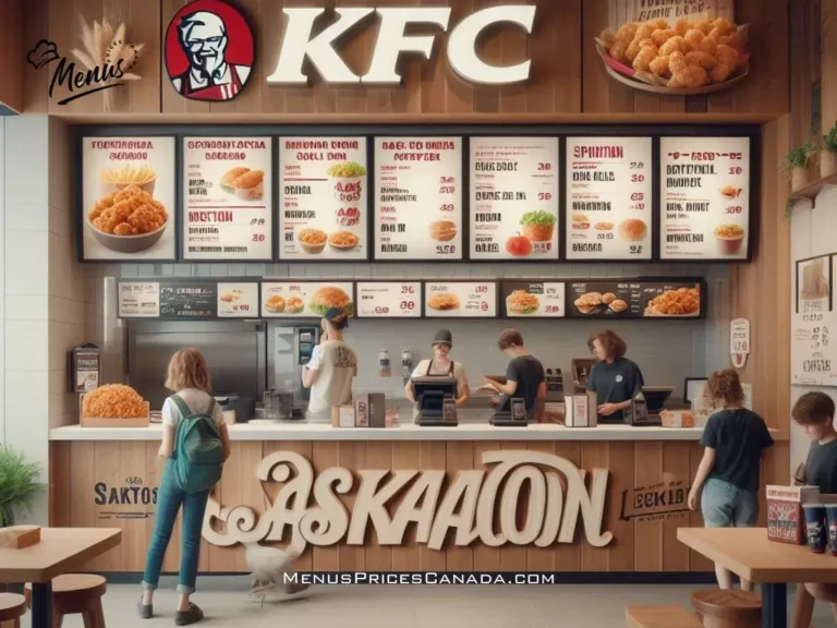 KFC Menu Prices Saskatoon, Ontario 2024