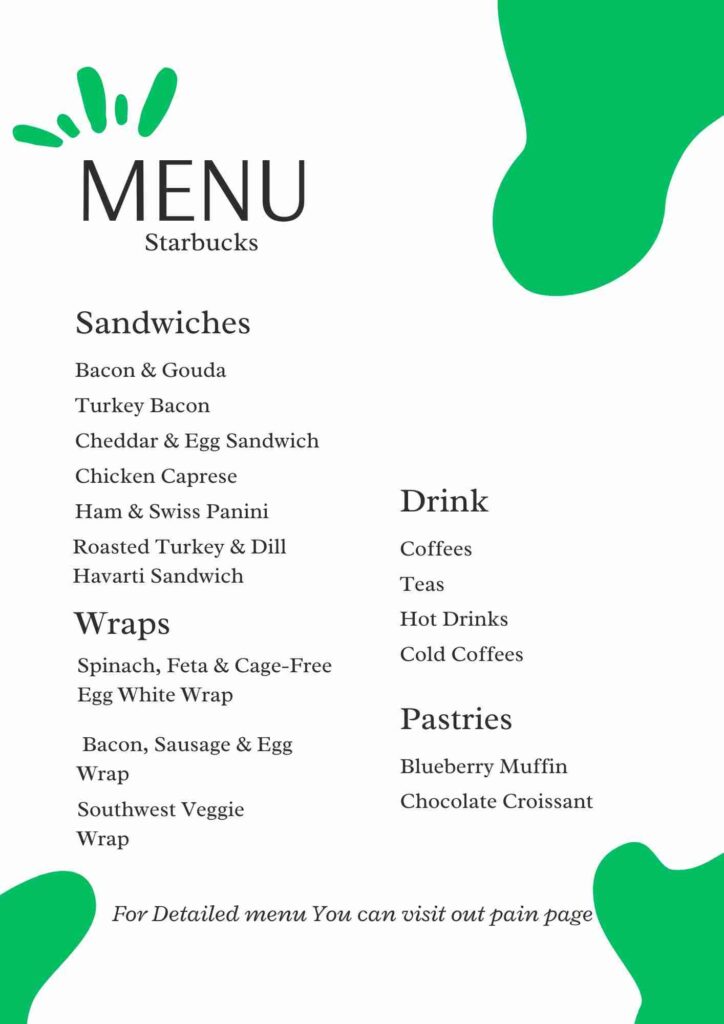 Menu Windsor Ontario 2024