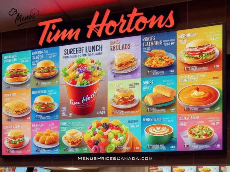 Tim Hortons Lunch Menu 2024