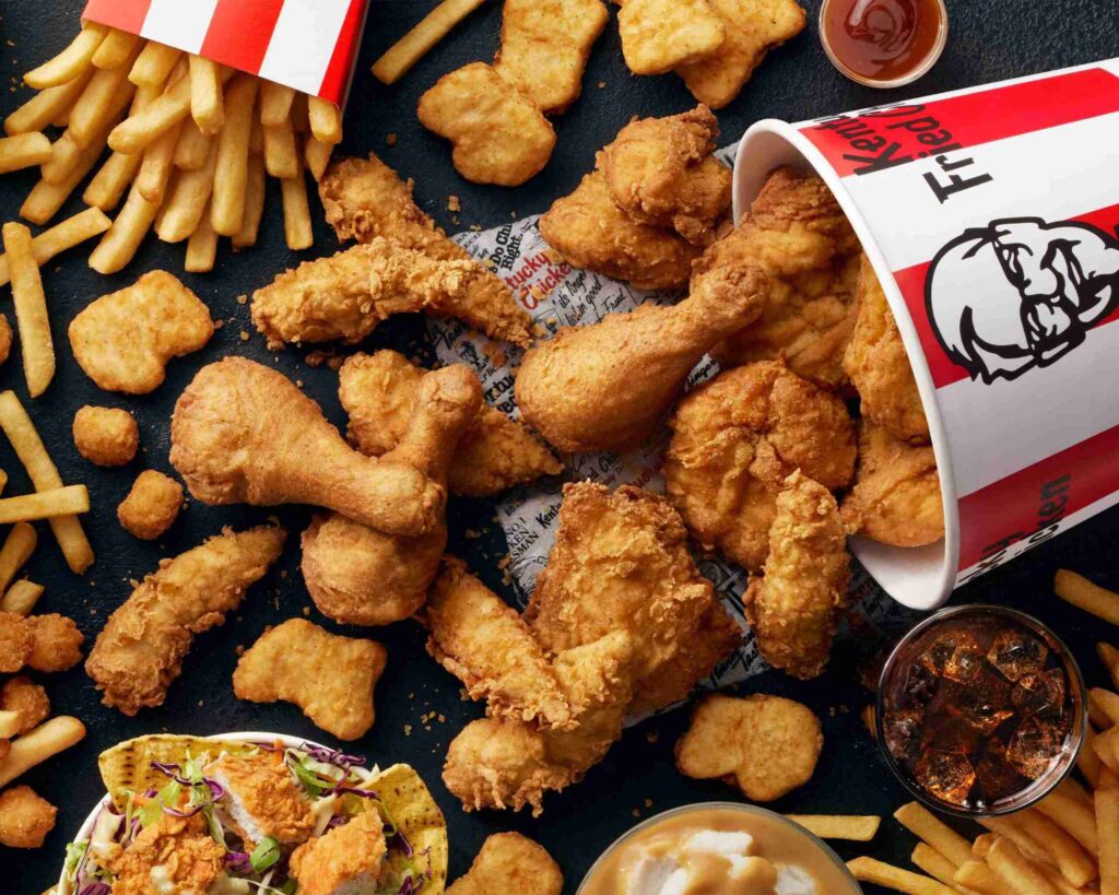 KFC Buckets and Menu Items
