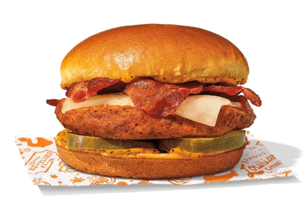 Golden BBQ Bacon & Cheese Blackened Chicken Sandwich